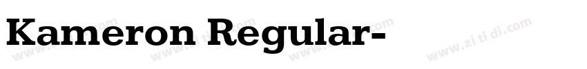 Kameron Regular字体转换